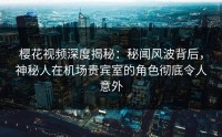 樱花视频深度揭秘：秘闻风波背后，神秘人在机场贵宾室的角色彻底令人意外