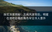 探花深度揭秘：丑闻风波背后，明星在酒吧后巷的角色罕见令人意外