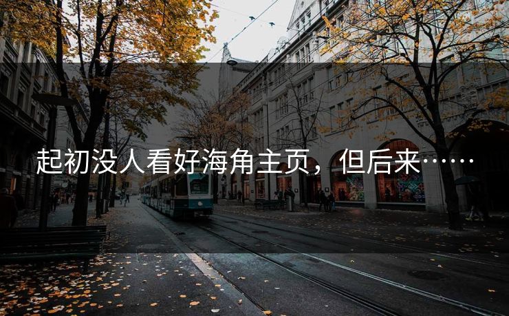 起初没人看好海角主页，但后来……