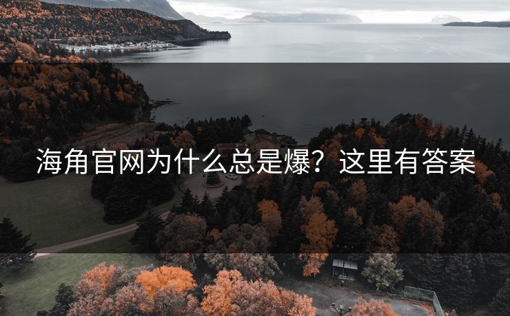 海角官网为什么总是爆？这里有答案